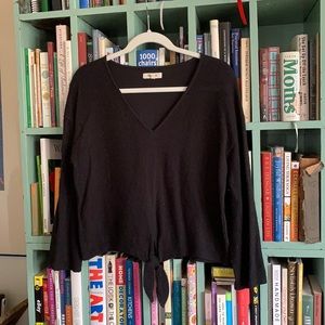Madewell Knit Tie Front Top size L